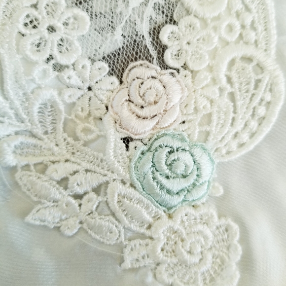 Victoria's Secret Vintage Gold Label Lingerie Lace Crochet Embroidery Crop  NWT - Picture 15 of 16